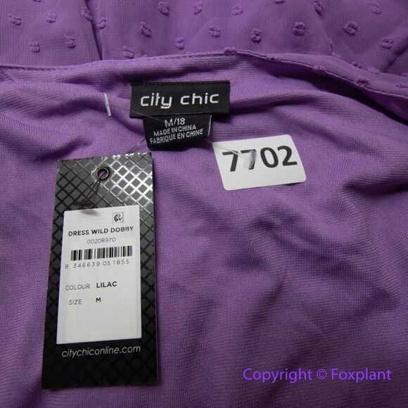 New! City Chic Wild Dobby Dress  lilac purple,  women plus‎ size 18 - Picture 14 of 16